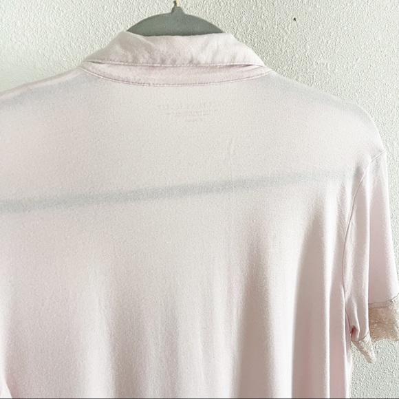 Victoria's Secret Pink Short Sleeve Button Down Pajama Top Medium - Picture 7 of 7